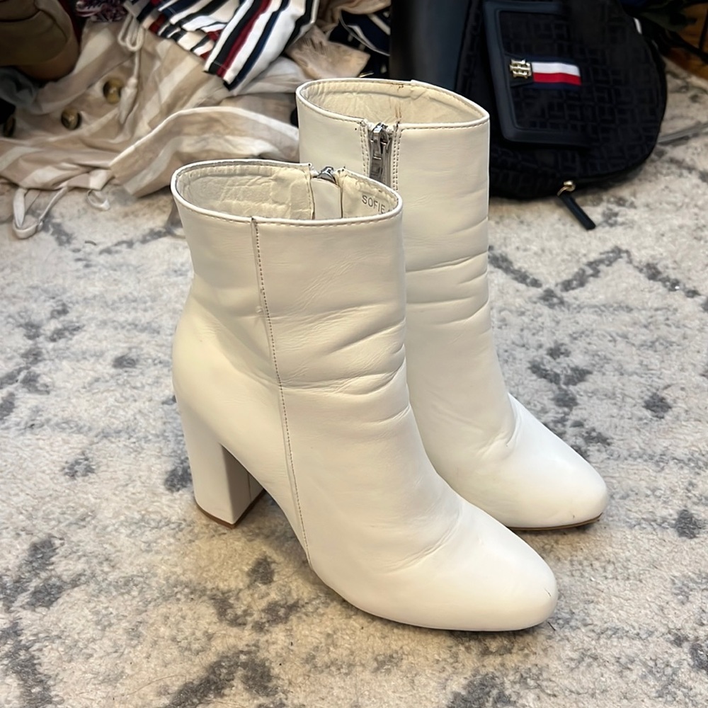 PLT white booties